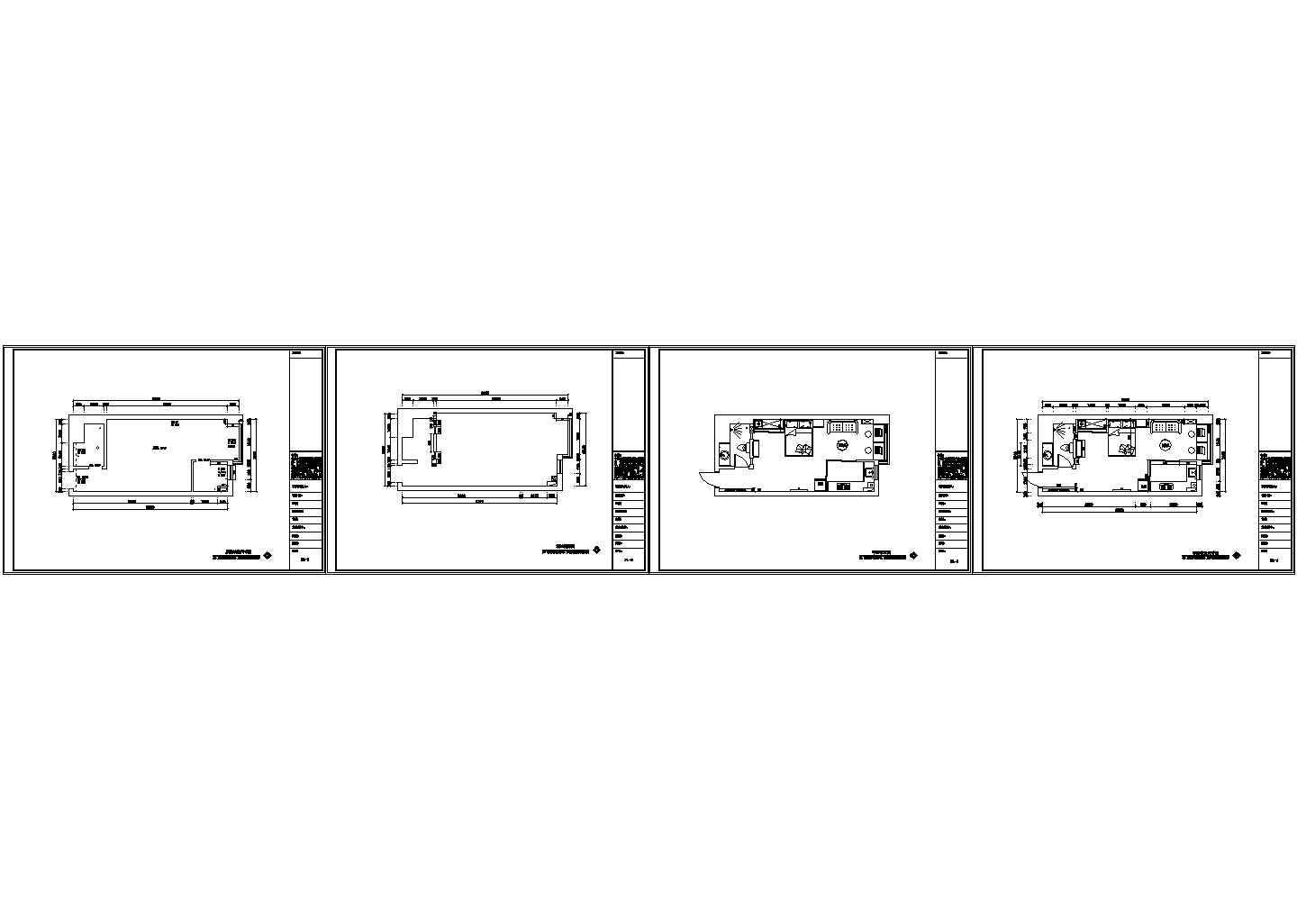 某公寓1室1卫CAD室内装修设计施工图