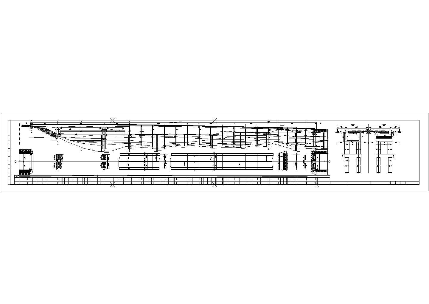 广州东江大桥（55+100+55m连续钢构）CAD钢结构设计图纸