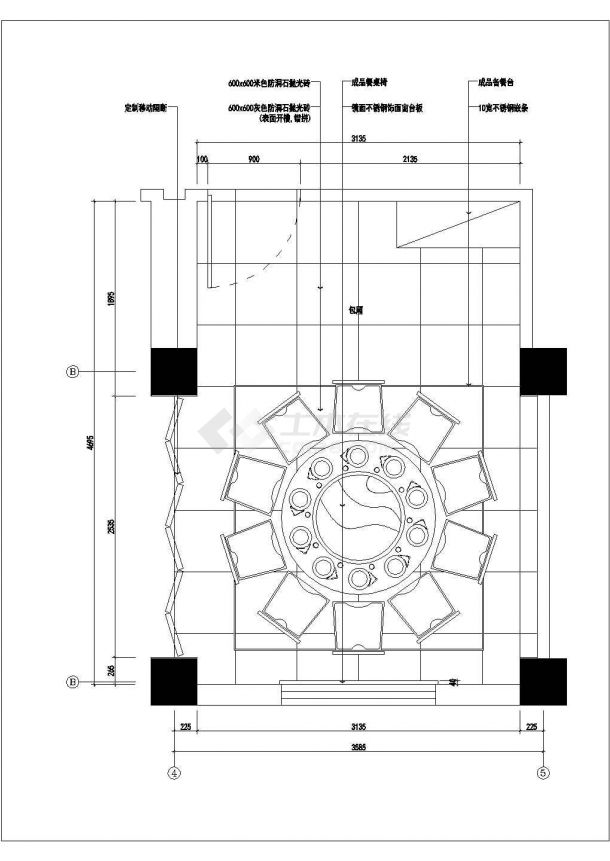 江苏省扬州市市区某连锁老鹅馆设计施工CAD图纸-图一