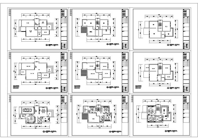某三层小别墅CAD室内设计装修设计图纸_图1