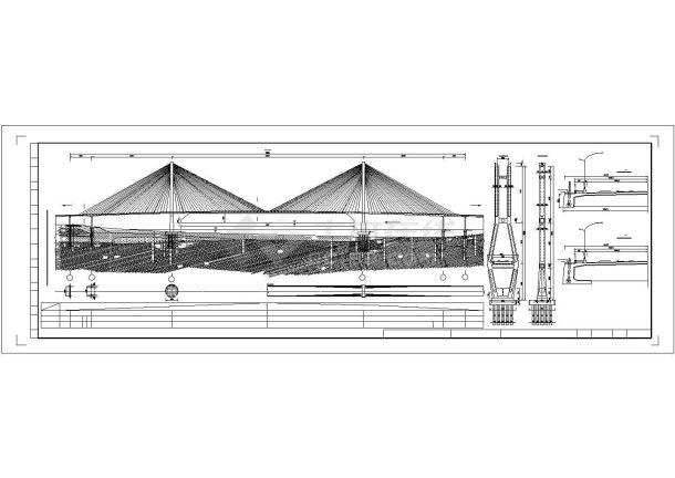 某鄂黄长江公路大桥CAD钢结构设计图纸-图一