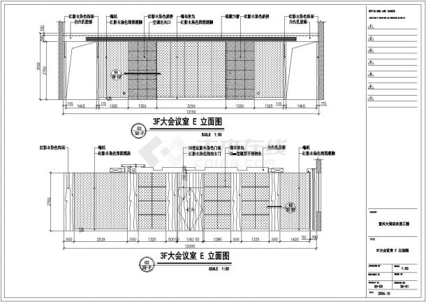 河南省南阳市某大型酒店内宴会厅设计CAD图纸-图一