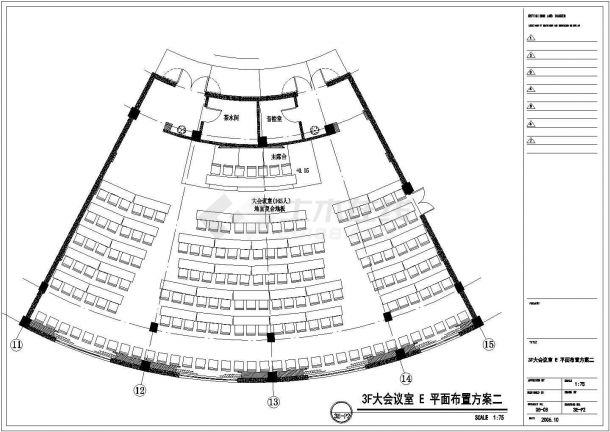 河南省南阳市某大型酒店内宴会厅设计CAD图纸-图二