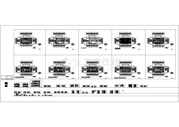 某公司办公室CAD室内装修设计施工图带效果图-图一