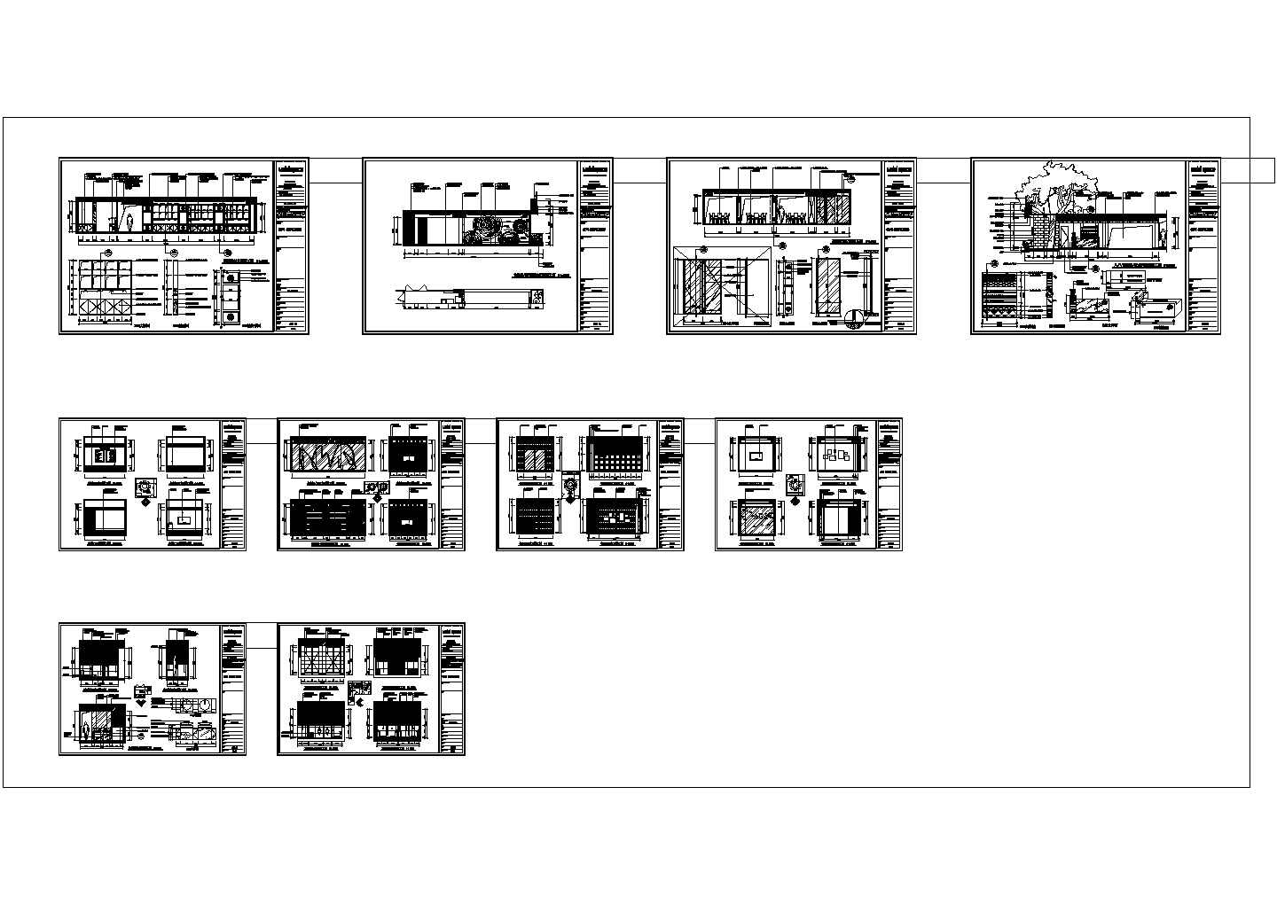 某主题餐厅混搭风格CAD室内设计施工图