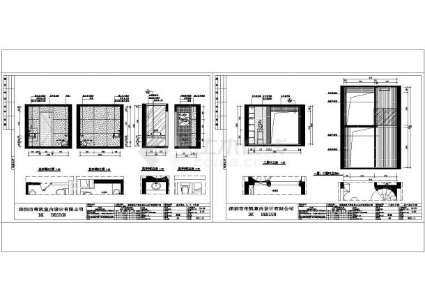 某现代风格办公空间CAD室内装修效果图-施工图-图二