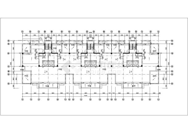 温州市某小区1.6万平米左右18+1层框剪结构住宅楼平剖面设计CAD图纸-图二