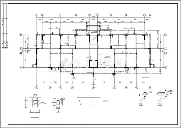 地上12层住宅结构CAD平面图纸-图一