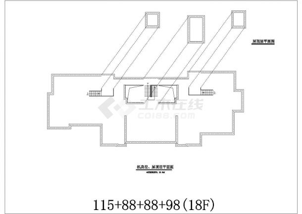 万科徐州18层住宅楼全套施工设计cad图纸(含各层平面图)-图一