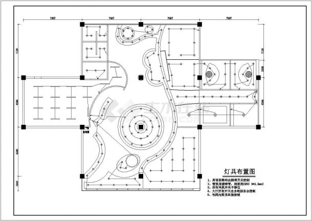 河南省许昌市某铁板烧店的装修设计CAD图纸-图二