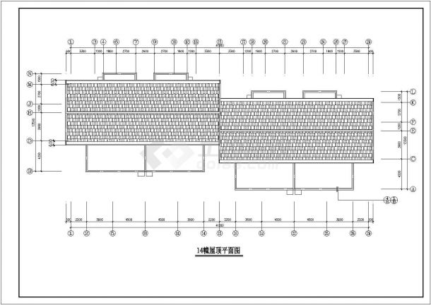 成都某小区3250平米6+1层砖混结构住宅楼平面设计CAD图纸-图一