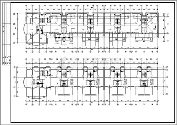宜昌市某家属院4300情迷6+1层砖混商住楼建筑设计CAD图纸（底层商用）-图二
