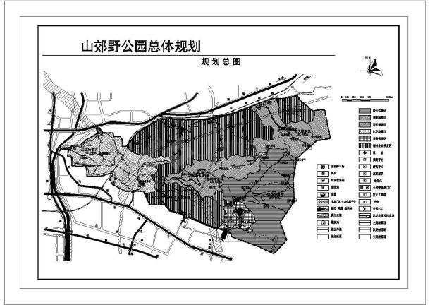 山郊野公园总体规划平面图-图一