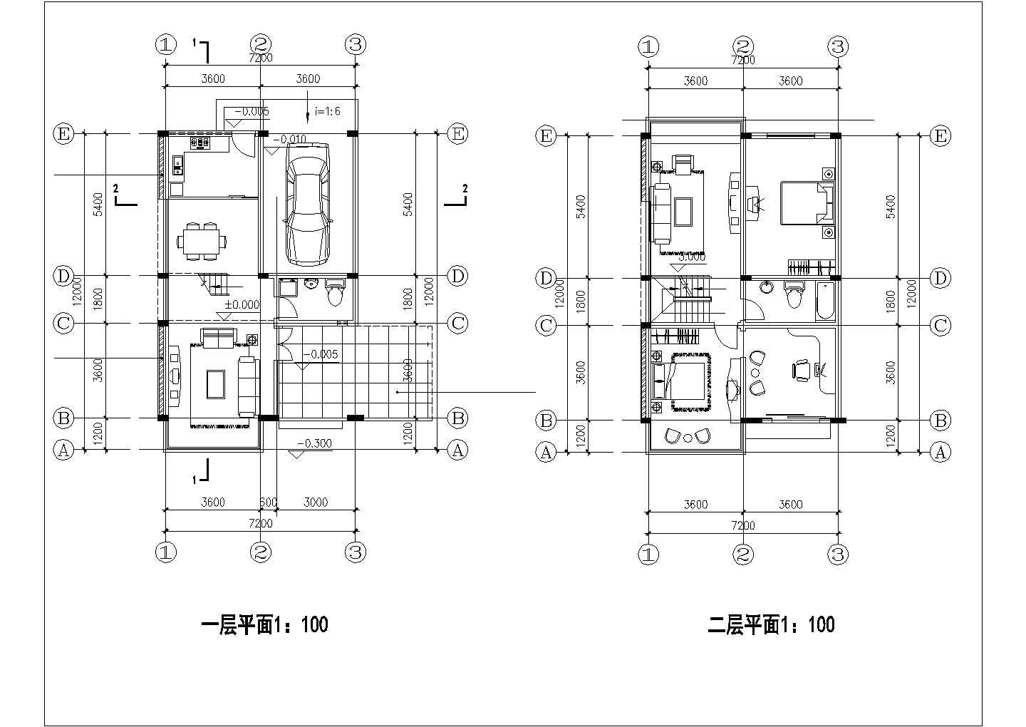 220平米3层砖混结构单体别墅平立剖面设计CAD图纸（含总图）