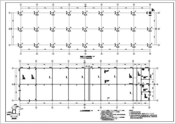 某地上一层框架结构展示馆设计cad详细结构施工图（含设计说明）_图1