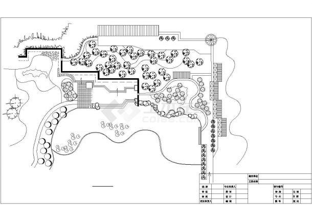 某公园规划设计cad总平面施工图（甲级院设计）-图二