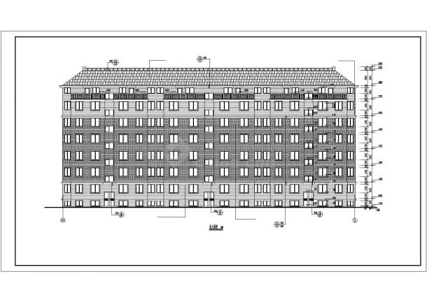 济南市某居住区5200平米6层钢混框架结构住宅楼建筑设计CAD图纸-图一