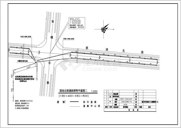 某城市道路照明工程设计cad全套施工图（甲级院设计）-图二