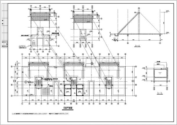 嘉乐云峰阁住宅楼（七层框架结构）设计cad全套建筑施工图（含设计说明）-图二