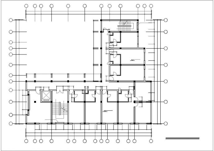 秦皇岛市某临街3400平米8层钢混框架结构商务酒店建筑设计CAD图纸_图1