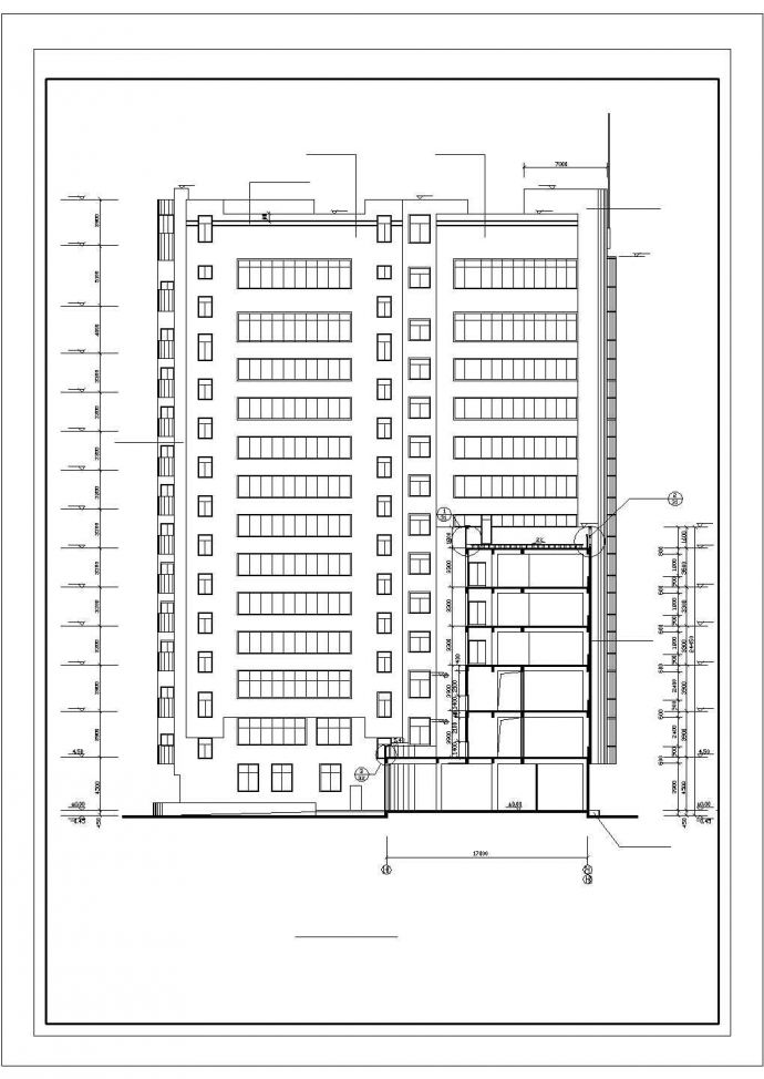 温州市建设路某13层剪力墙结构商务大酒店全套建筑设计CAD图纸_图1