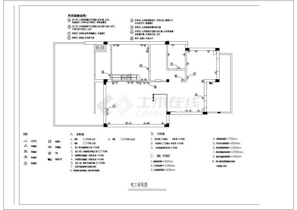 某花园别墅室内装修设计cad全套施工图（甲级院设计）-图二