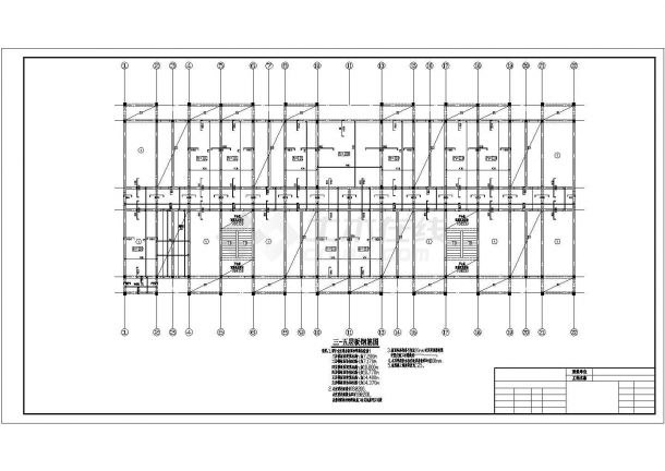 [湖南]地上五层砌体结构宿舍楼结构施工图CAD图纸_dwg-图二
