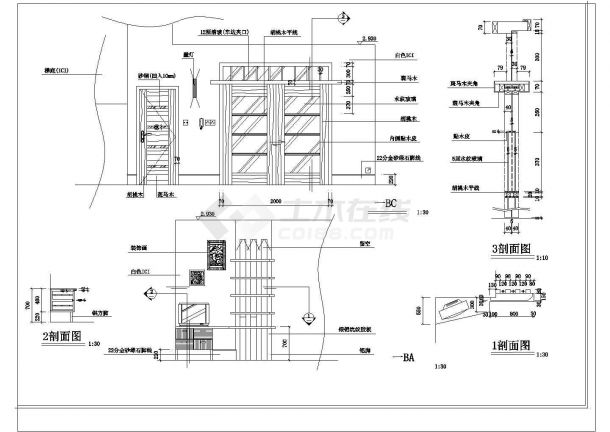 某别墅全套建筑设计cad施工图纸-图一