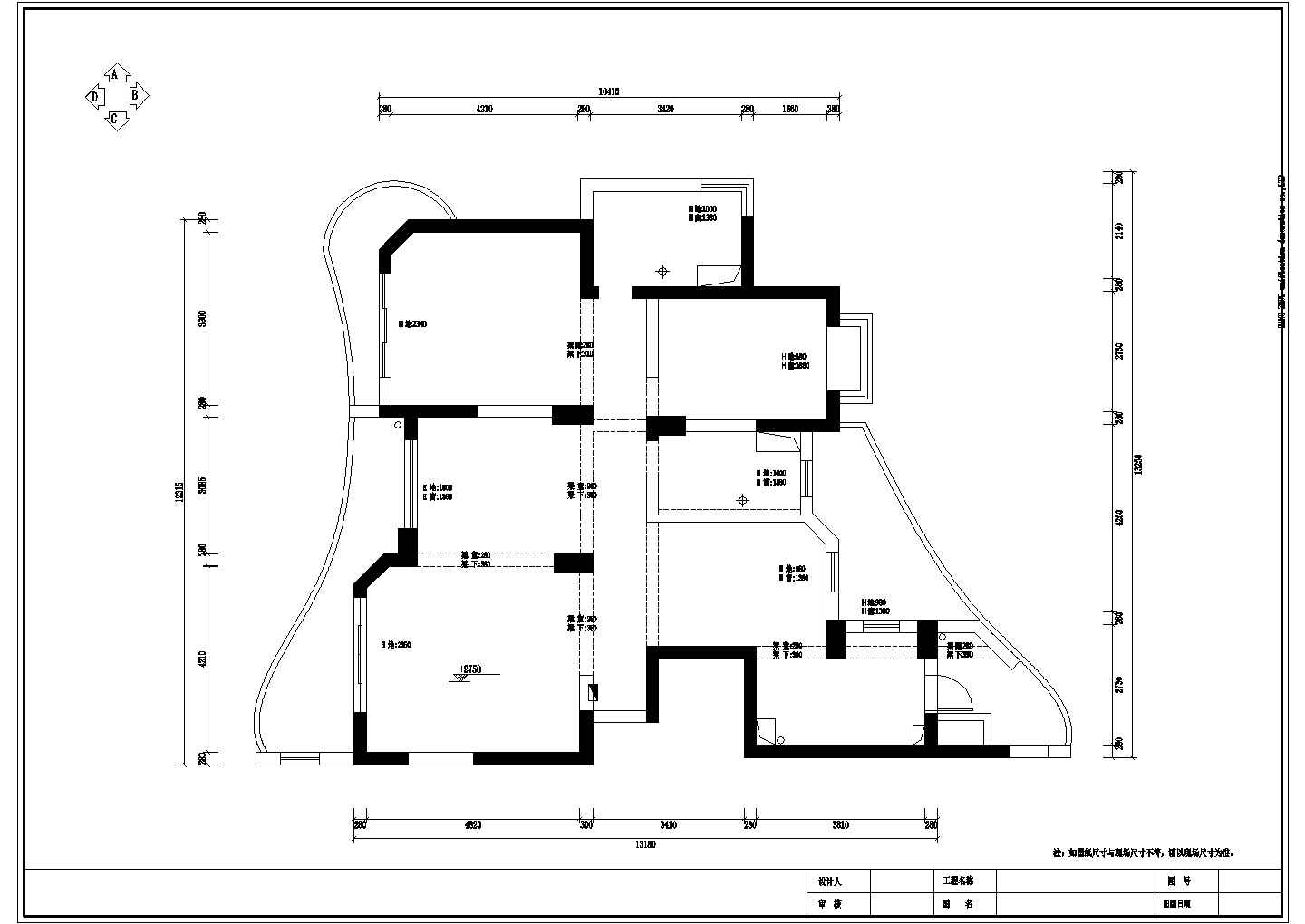 现代简约三居室样板房全套装修设计施工图