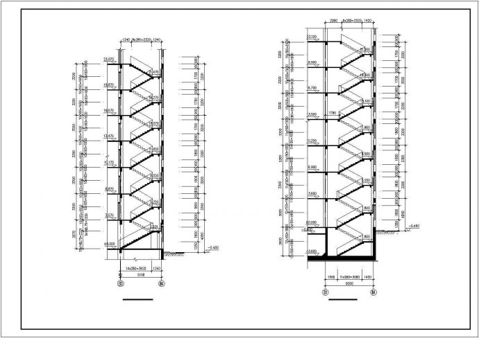 滁州市人民路某临街7层框架结构商务酒店建筑设计CAD图纸（含机房层）_图1