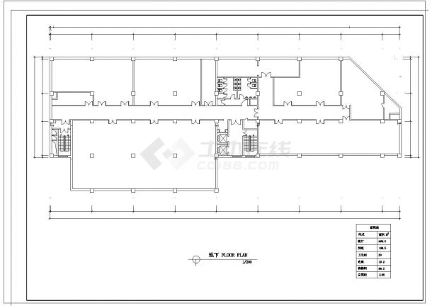 许昌市北溪路某8层框架结构星级酒店全套平面设计CAD图纸-图一