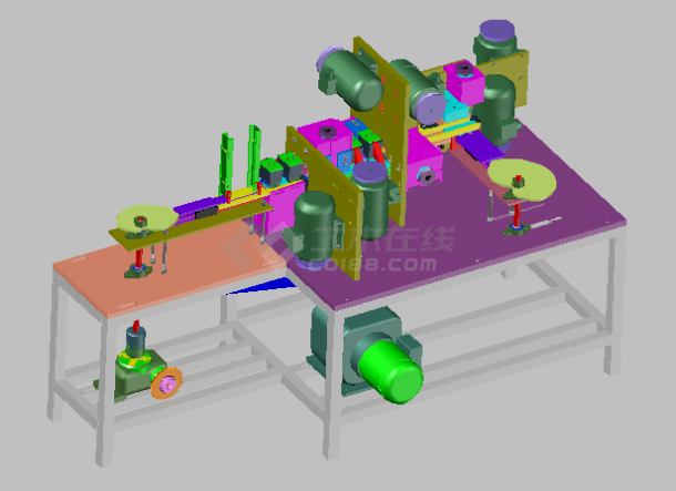 某六面体全自动抛光机设计cad机械总装配图（标注详细）-图一