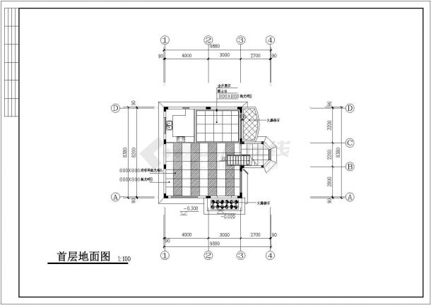 某三层别墅装修方案图（含21张图纸）-图一