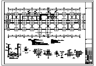 服务综合楼设计_某地上四层框架结构卫生服务综合楼改造加固施工cad图纸_图1