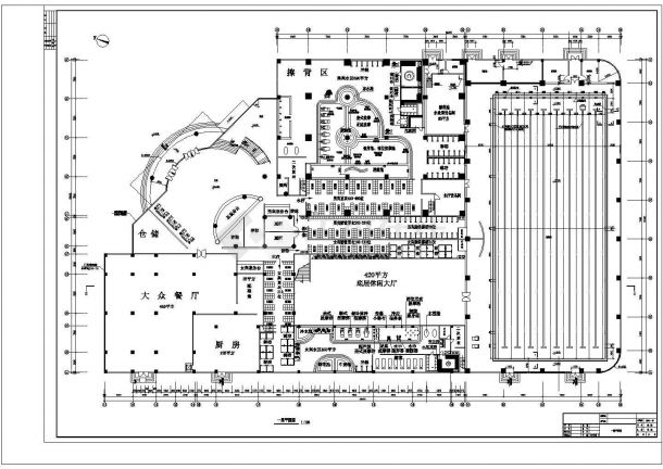 某多层文体中心桑拿浴场CAD图-图二