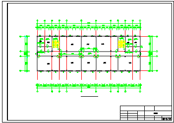某六层一字型框架结构教学楼cad建筑图结构图计算书5300平米左右-图二