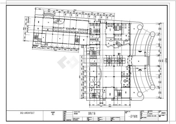 三层国际广场建筑CAD平面布置参考图-图一