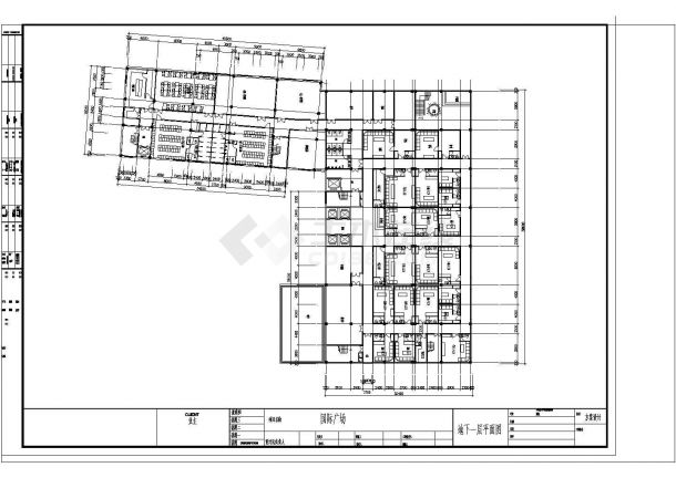 三层国际广场建筑CAD平面布置参考图-图二