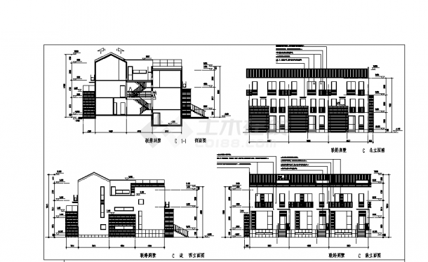 2套德式小别墅方案设计施工cad图纸-图二