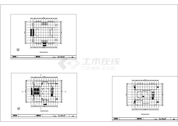 安徽财贸学院图书馆23897平米CAD建筑图带外观效果图-图二