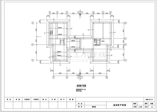 某地上三层联体别墅建筑结构设计图-图二