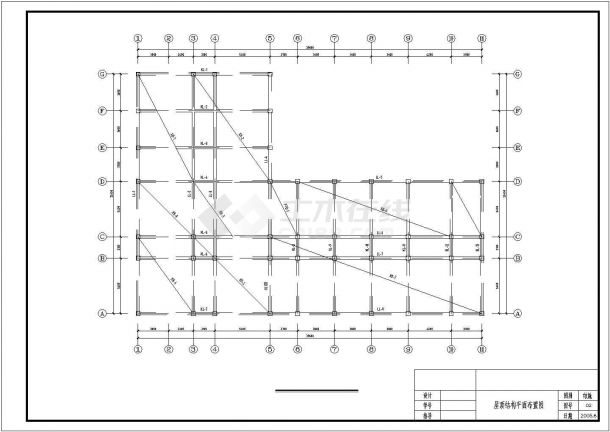 某六层框架结构综合办公楼毕业设计cad详细建筑施工图（含设计说明，含结构设计，含结构计算书、工程量计算表、预算书）-图一