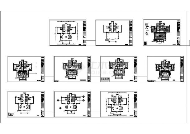 某名城电梯厅欧式风格CAD结构设计图纸-图一