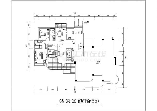沧州市某新建小区80-145平米热门户型设计CAD图纸（共14张）-图二