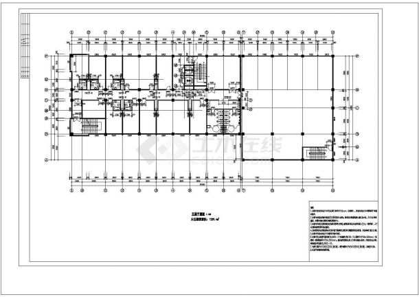 长春市杨春路某1.2万平米12层框架结构商务酒店建筑设计CAD图纸-图二