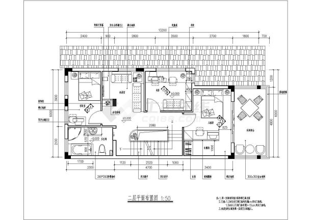 370平米3层框架结构豪华单体别墅平立面装修设计CAD图纸-图一
