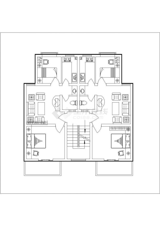 扬州某新建小区60-114平米左右的热门户型设计CAD图纸（7张）-图一