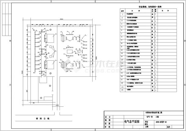 某地35kV变电站全套电气施工设计cad图(含主要设备选择表)-图二