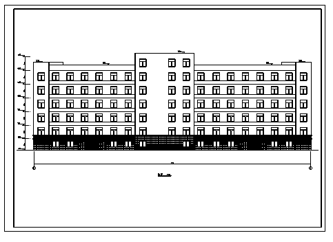 办公楼设计_某市六层框架结构办公楼建筑施工cad图(带效果图)_图1