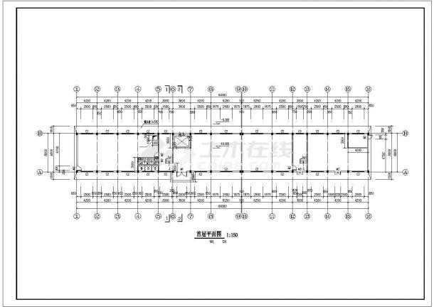 湘潭市前河路某5层框混结构商务宾馆建筑设计CAD图纸（四套方案）-图一